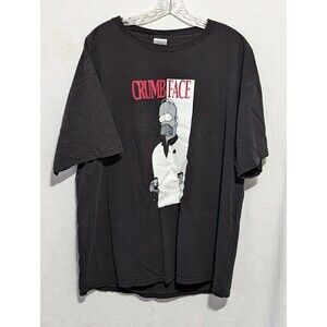 Y2K Homer Simpson CrumbFace T-Shirt Black Men's  Size XL